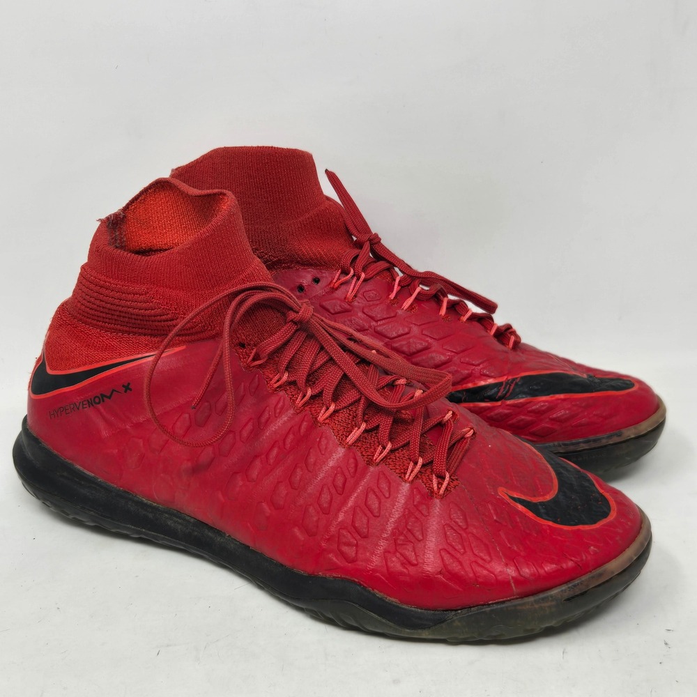 Nike HypervenomX Proximo II IC Indoor Soccer Shoes Red Black 852602-616 Mens 6Y